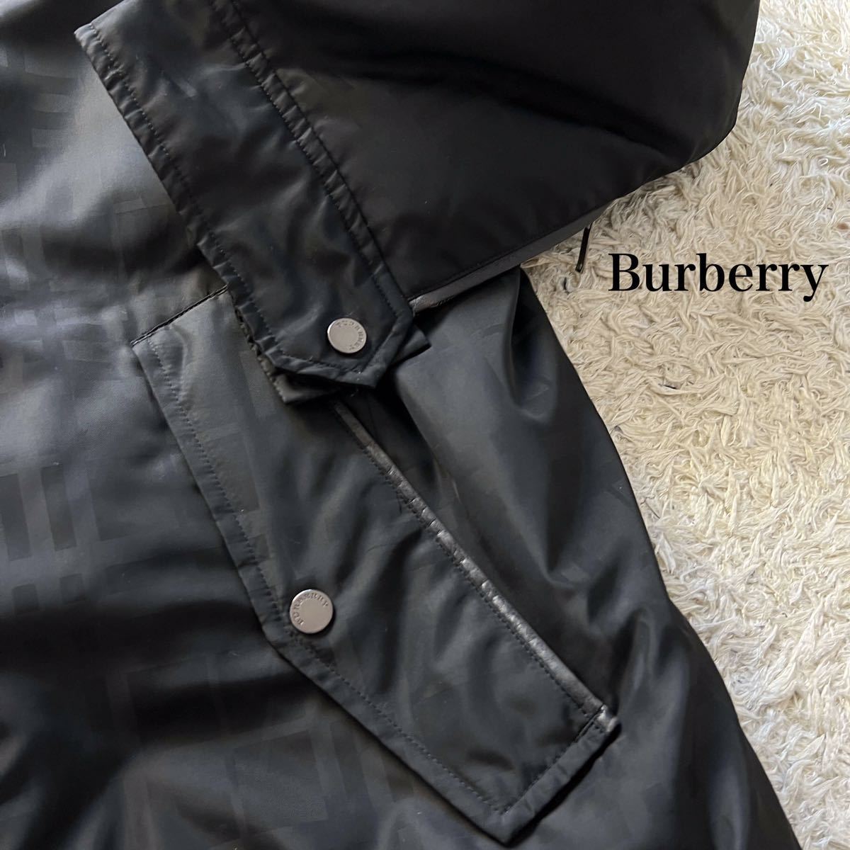 1円 ≪美品 希少L≫ バーバリーロンドン BURBERRY LONDON ラムレザー 