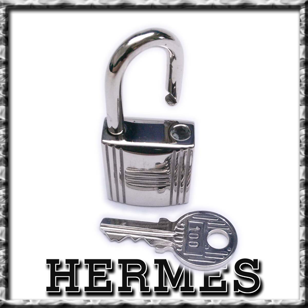 カデナ エルメス HERMES キー2本付き 鍵107番 革紐 【超美品】エルメス