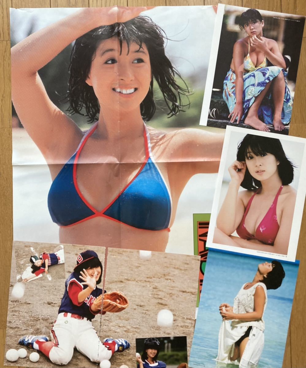 河合奈保子 切り抜き 3枚セット 写真集&プロマイド 河合奈保子さん ビキニポスター&写真集切り抜き セット(河合奈保子