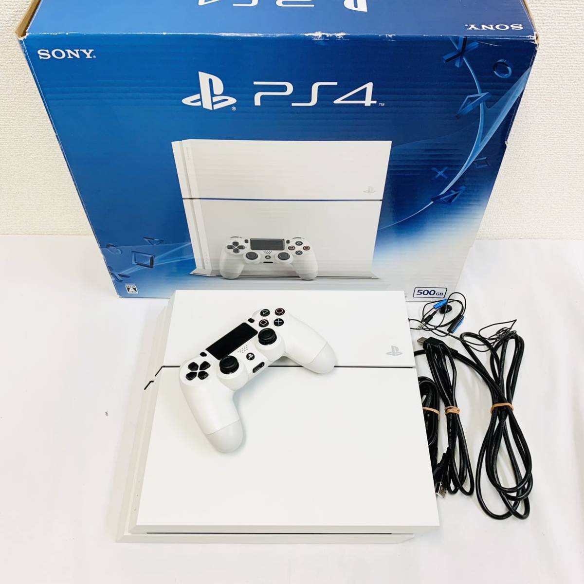 SONY PlayStation4 グレイシャー ホワイト cuh-1200AB02 ソニー プレイステーション4 本体 500GB NN4305