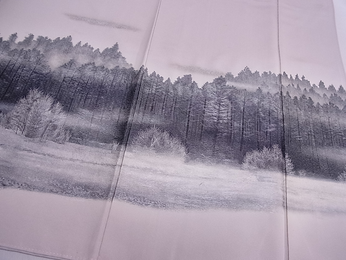 平和屋着物■訪問着　中国国宝刺繍　乱針刺繍　水辺草木文　暈し染め　銀彩　逸品　tx2391 相良刺繍 訪問着 中国三大刺繍 新作情報芸術的な刺繍を生み出す中国の人間国宝と呼ばれる 秋 逸品