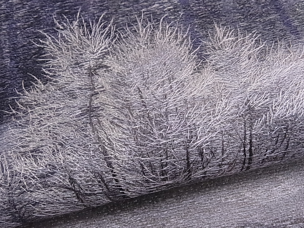 平和屋着物■訪問着　中国国宝刺繍　乱針刺繍　水辺草木文　暈し染め　銀彩　逸品　tx2391 相良刺繍 訪問着 中国三大刺繍 新作情報芸術的な刺繍を生み出す中国の人間国宝と呼ばれる 秋 逸品