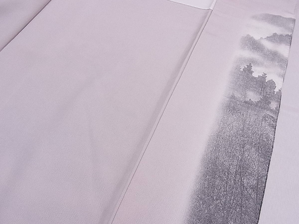 平和屋着物■訪問着　中国国宝刺繍　乱針刺繍　水辺草木文　暈し染め　銀彩　逸品　tx2391 相良刺繍 訪問着 中国三大刺繍 新作情報芸術的な刺繍を生み出す中国の人間国宝と呼ばれる 秋 逸品