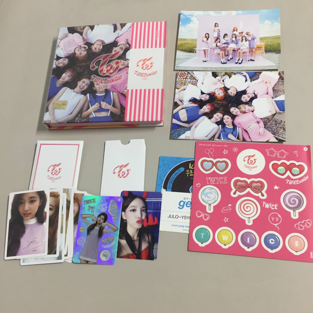 ○TWICE coaster LANE 1 輸入盤 トレカ フォトカード ナヨン ツウィ 