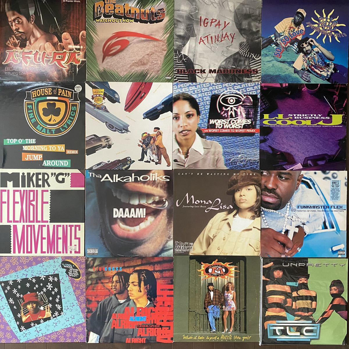 最安値，定番 一箱まとめて 大量90枚 HIP HOP / R&B 12インチセット Beatnuts / Kris Kross / TLC / DJ Shadow / DR.DRE / Alkaholiks / KRS ONE(ラップ、ヒップホップ)｜売買されたオークション情報、yahooの商品情報をアーカイブ ラップ、ヒップホップ