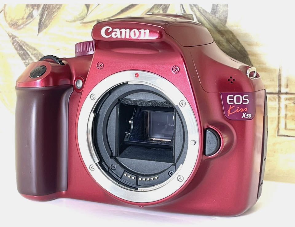 週末限定値下 キャノン Canon EOS Kiss X50 300mm超望遠ダブルレンズ 元箱