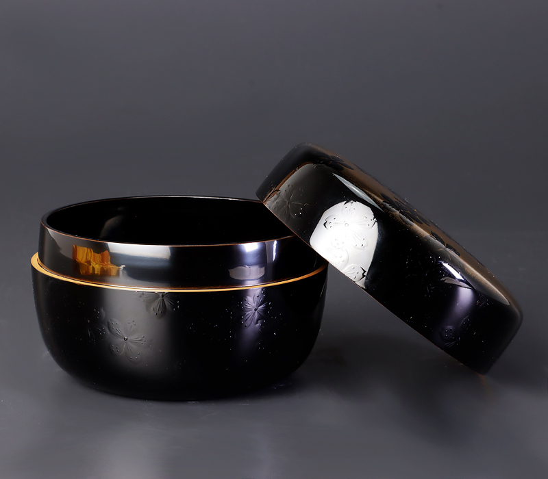 古美味】耕雲作 夜桜蒔絵平棗 茶道具 保証品 IK7d(棗)｜売買された