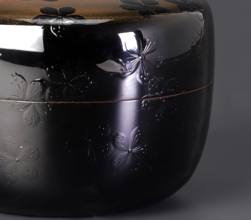 古美味】耕雲作 夜桜蒔絵平棗 茶道具 保証品 IK7d(棗)｜売買された