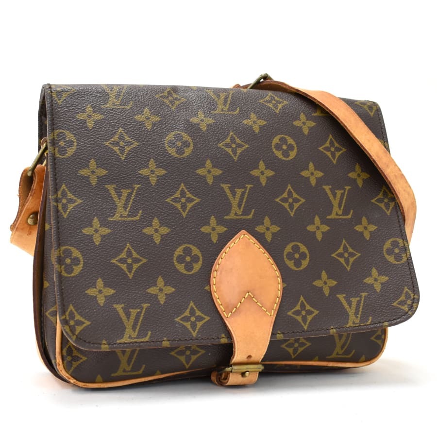 1円 ◆定価10万 LOUIS VUITTON ルイヴィトン ショルダーバッグ カルトシエールGM M51252 モノグラム キャンバス ブラウン◆Csms