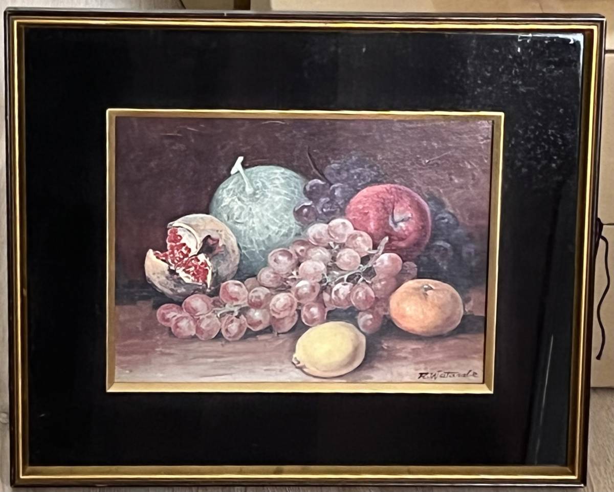 渡辺霊生 額装 コレクション 絵画 インテリア 油彩画 静物 最終値下げ 