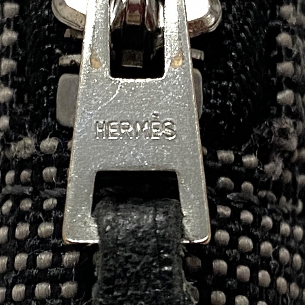 エルメス エールライン パースPM PM パース パースGM エルメス HERMES 2つ折り財布 エールラインパースPM ポリエステル×ポリアミド ダークグレー×黒 ラウンドファスナー 財布