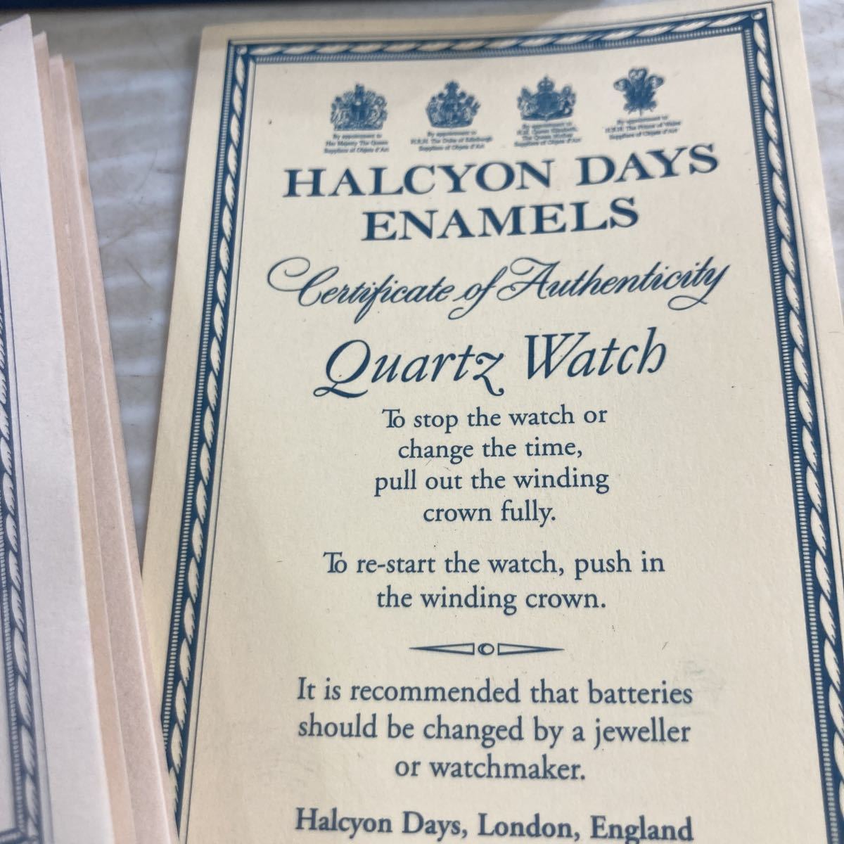 HALCYON DAYS ENAMELS ハルシオン デイズ エナメル 懐中時計 クォーツ