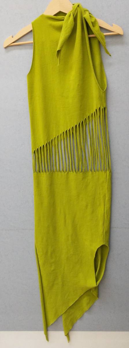 【低価】 ISSEYMIYAKE A-POC イッセイミヤケ ノースリーブワンピース レディース サイズ2 ライトグリーン 黄緑 AP51KT405 日本製 ナイロン 綿(Sサイズ)｜売買されたオークション情報、yahooの商品情報をアーカ Sサイズ