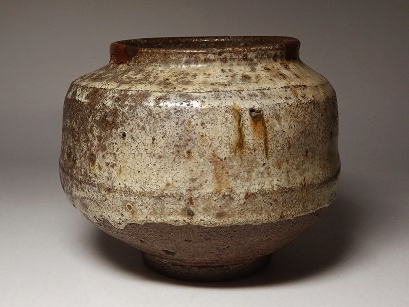 慶應◇16世紀 桃山時代 斑唐津壺 時代箱 本歌桃山古唐津の名品！ 唐津
