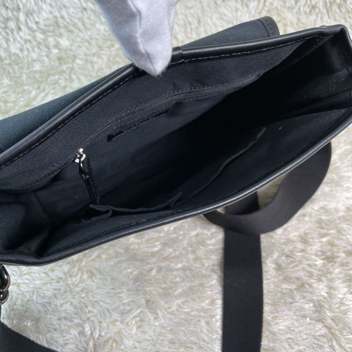 1円【新品同様・超稀少】BURBERRY BLACK LABEL バーバリーブラックレーベル ショルダーバッグ メッセンジャーバッグ ノバチェック ブラック