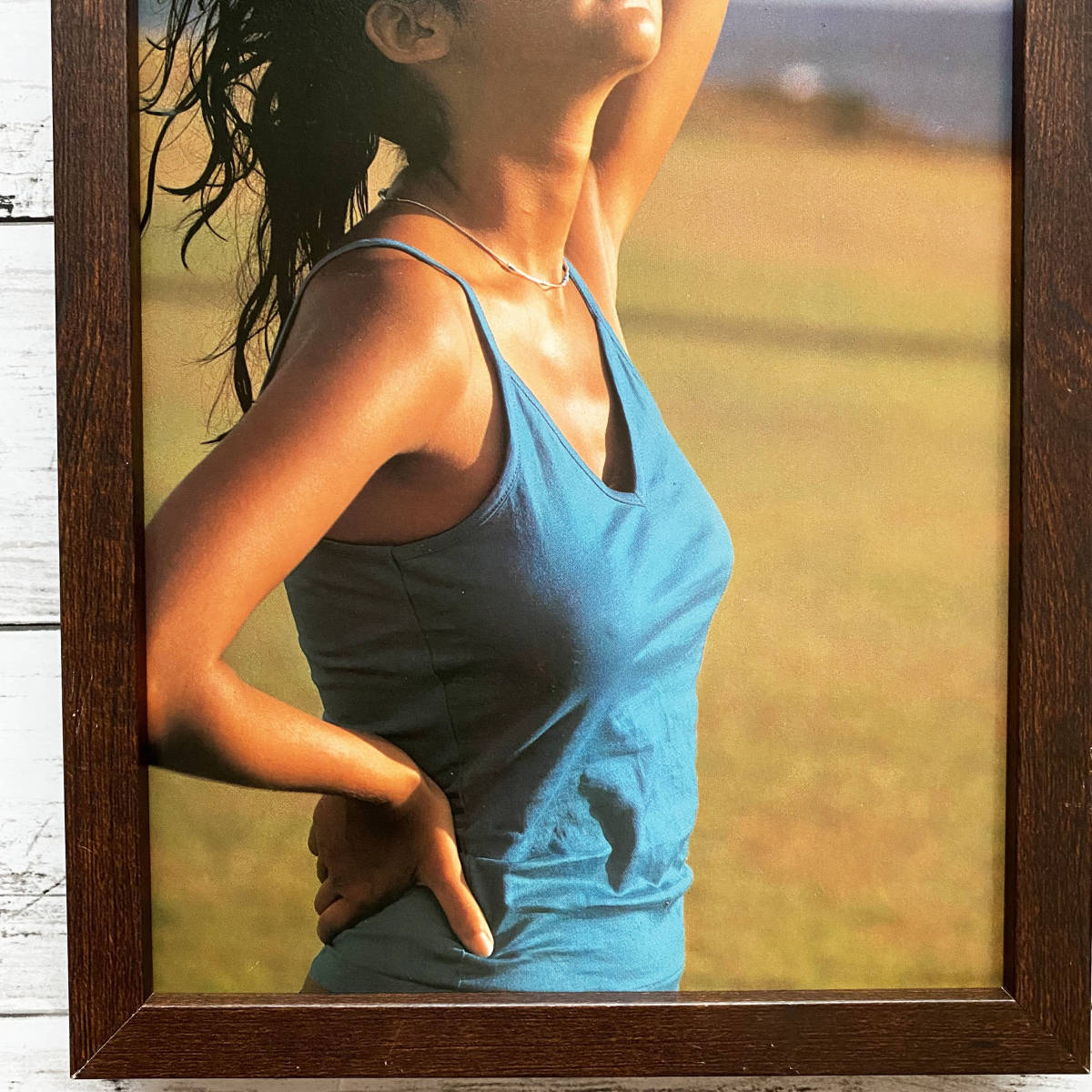 額装品◇アグネス・ラム /若い頃・グラビア/昭和レトロ ポスター風広告