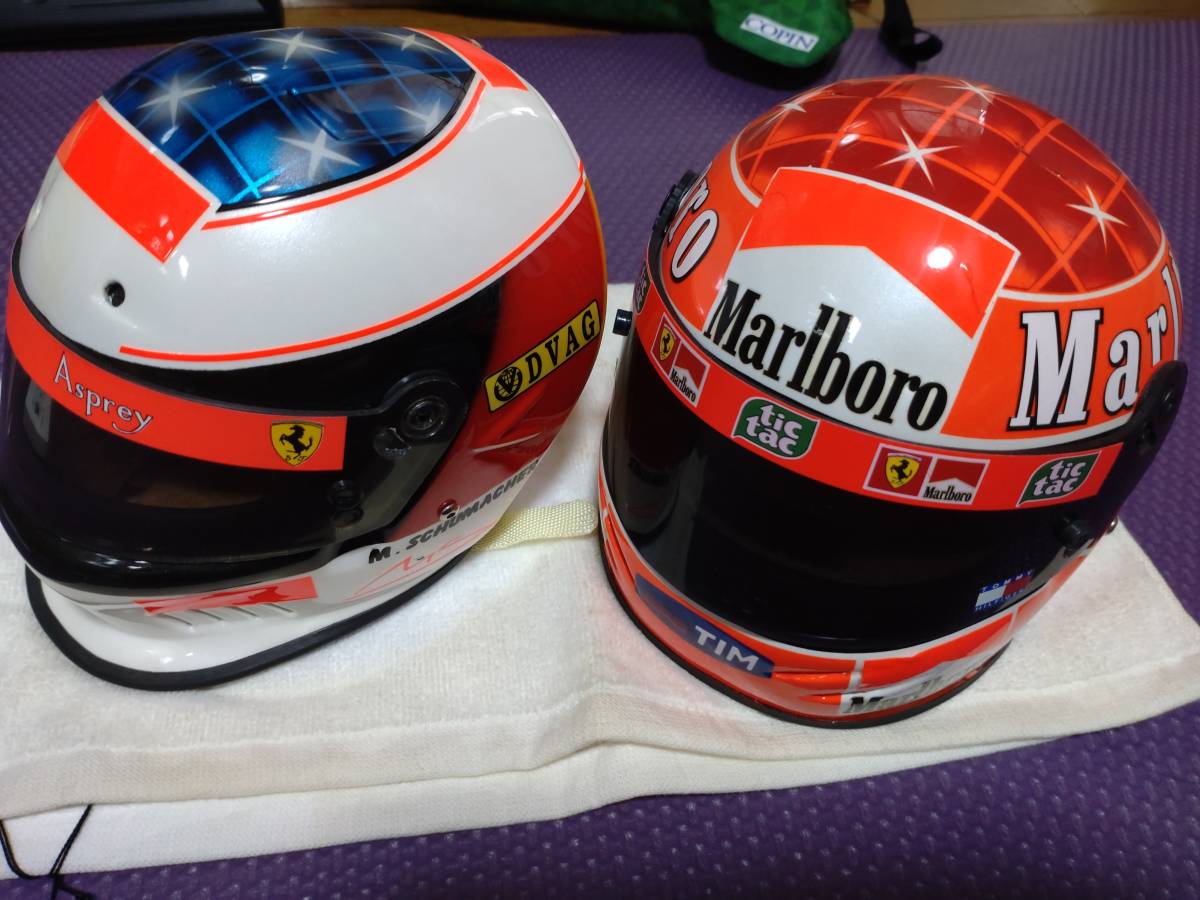 1/2ヘルメット 96・00シューマッハ 2個セット(F1)｜売買された