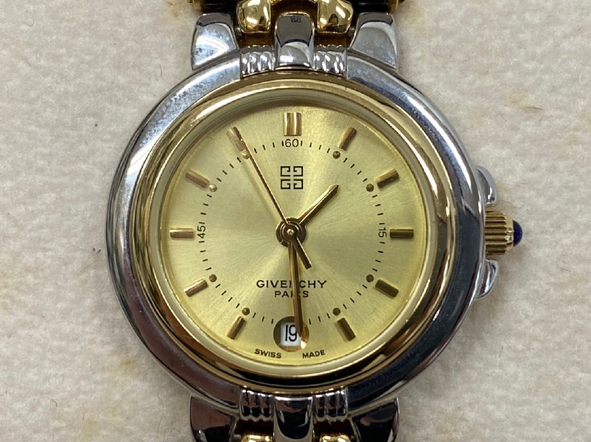 稼働品】GIVENCHY REG.MODEL 腕時計 クォーツ デイト 稼働品】GIVENCHY