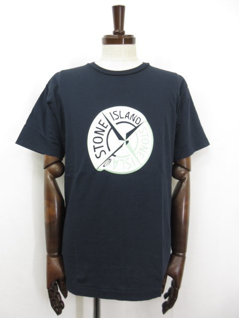 SALE，品質保証 超 STONE ISLAND ストーンアイランド 凹凸プリント柄 クルーネック 半袖 Tシャツ カットソー メンズ L ネイビー系 15MT3893(Lサイズ)｜売買されたオークション情報、yahooの商品情報をアーカイブ公 半袖シャツ一般