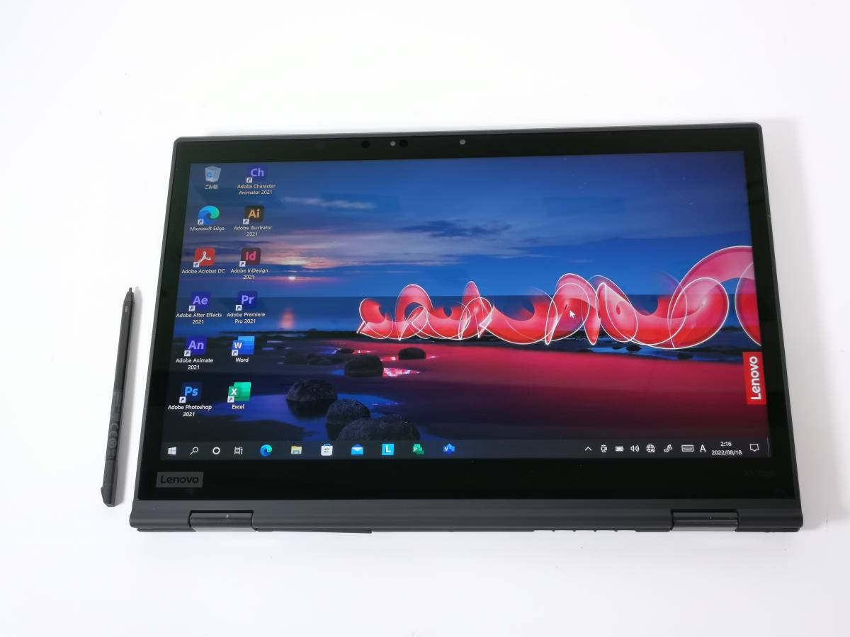 X1 &frasl; Yoga ThinkPad Lenovo | Flip Gen SSD512GB Core_i7 1.8GHz 16GB Office 14.0型 タッチパネル どうやって使うのか、マニアックな折り畳みPC「ThinkPad