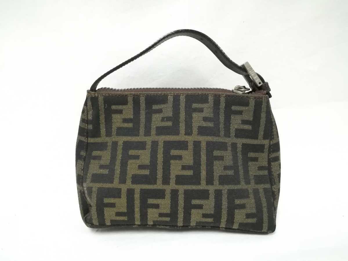極美品✨FENDI ズッカ柄 バニティ ミニハンドバッグ ポーチ 
