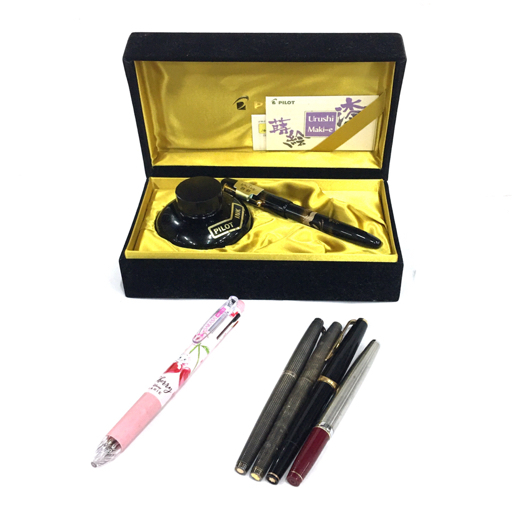 1円 パイロット 蒔絵 ART CRAFT ペン先 14K 吸入式 他 パーカー