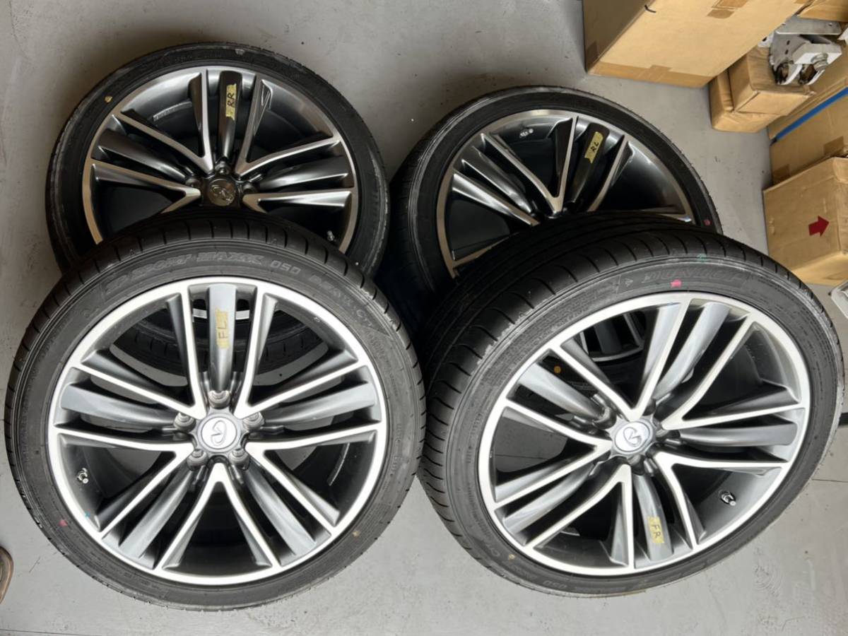 インフィニティq50 v37 スカイライン 純正ホイール 新車外し 空気圧  