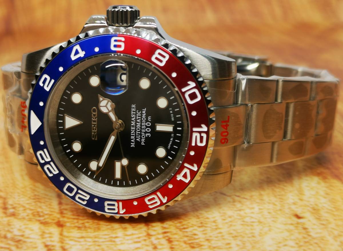 1円〜 未使用 SEIKO カスタム ダイバー 40mm SS NH35 オマージュ