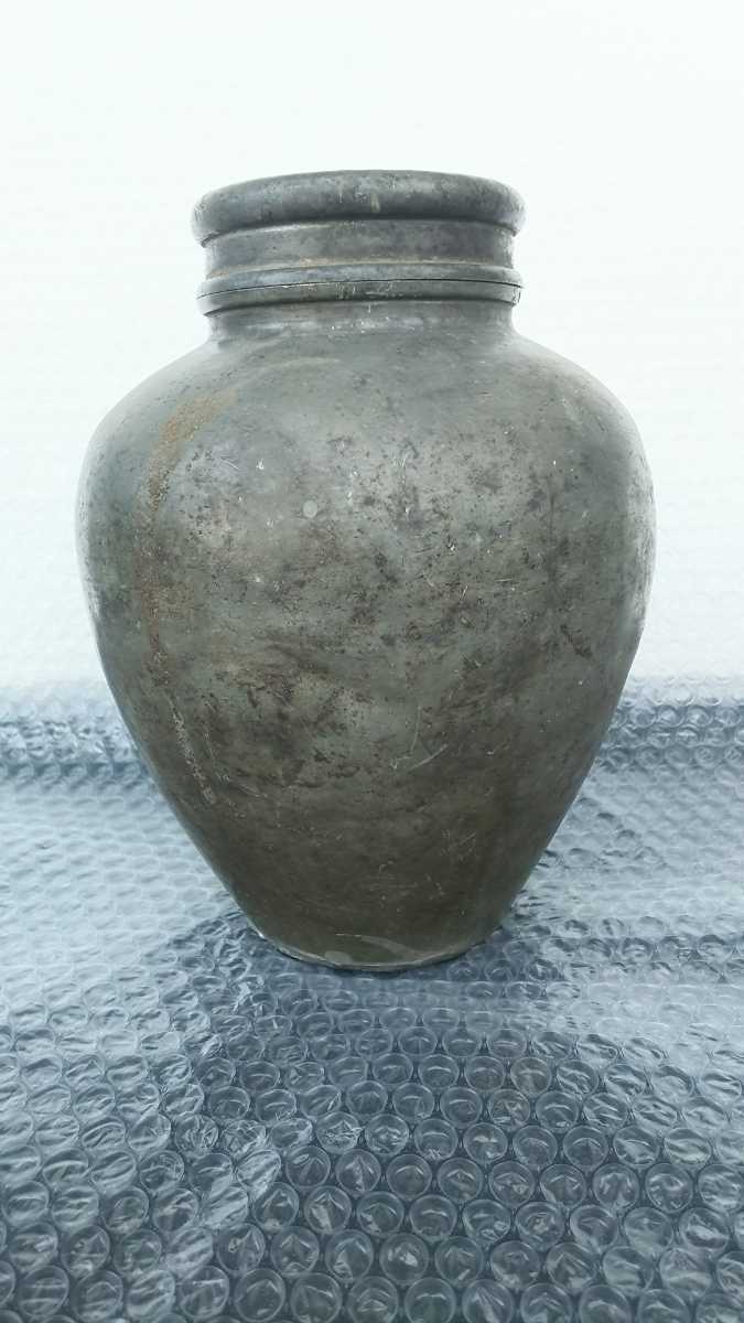 古錫 茶壺 煎茶道具 茶入 高さ22cm 重さ1550g 煎茶 茶壷 UA15S15