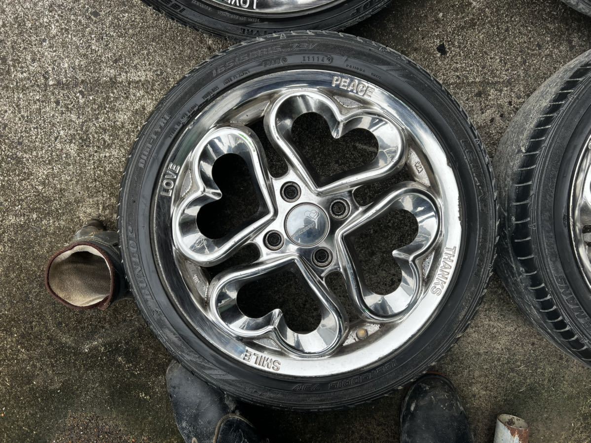 ジュエルハート PIAA 15インチ 5j オフセット45 4本セット 165  