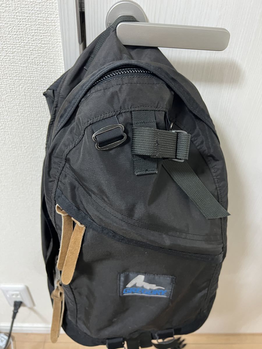 GREGORYグレゴリー 青タグ 旧ロゴ デイパック 黒ブラック/バックパック  