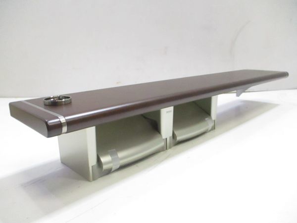 未使用 TOTO 紙巻器 YHB62LS 天然木手すり 62シリーズ 手すり・棚一体