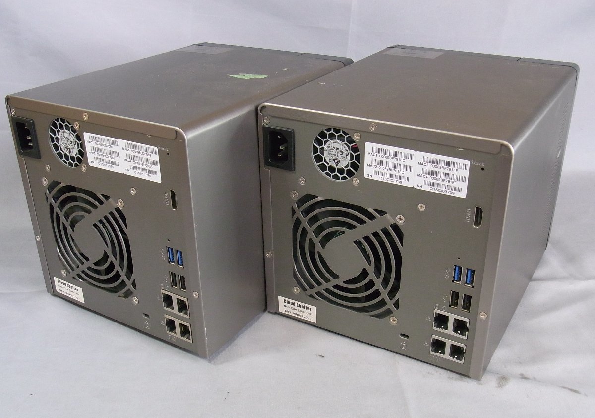 B31229 O-07356 QNAP NAS-453-G NAS 2台セット HDDなし 鍵なし ジャンク