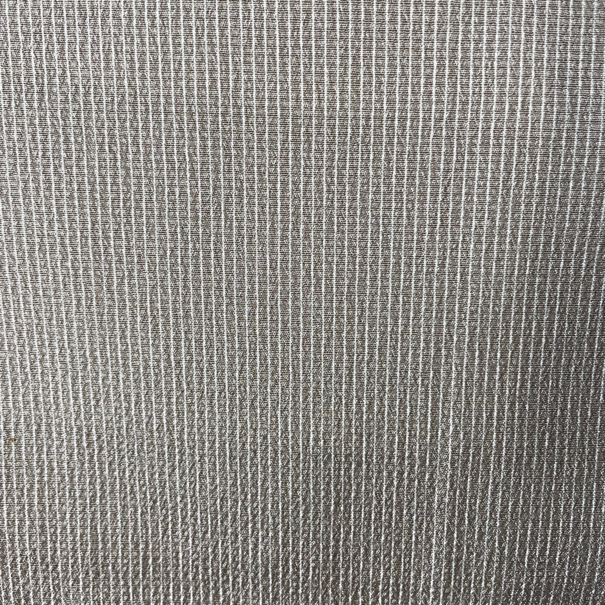 お召 美品 逸品 証紙 本塩沢 縦縞 灰茶 袷 身丈164cm 裄丈68cm