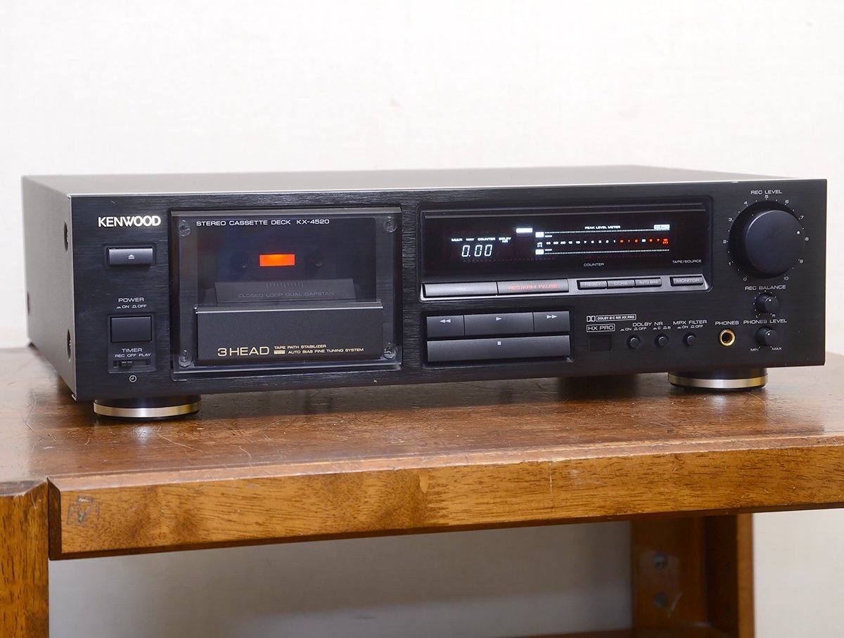 KENWOOD KX-4520 カセットデッキ リモコン付き 再生・録音OK KX-4520