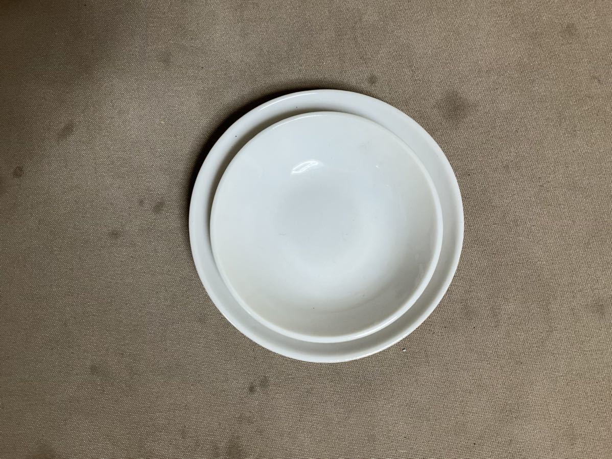 ZM74 神棚　神具　陶器　米　盛り塩　皿　(中)4枚　(小)8枚_2