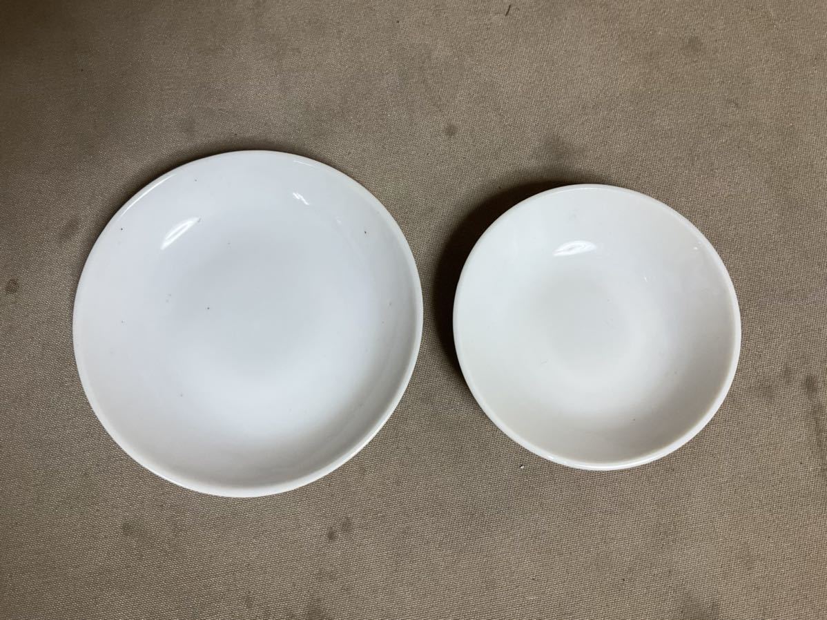 ZM74 神棚　神具　陶器　米　盛り塩　皿　(中)4枚　(小)8枚_3