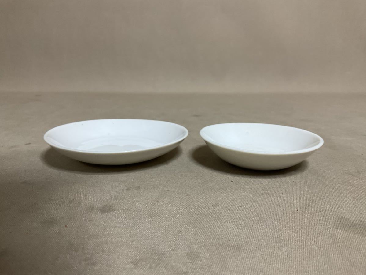 ZM74 神棚　神具　陶器　米　盛り塩　皿　(中)4枚　(小)8枚_4