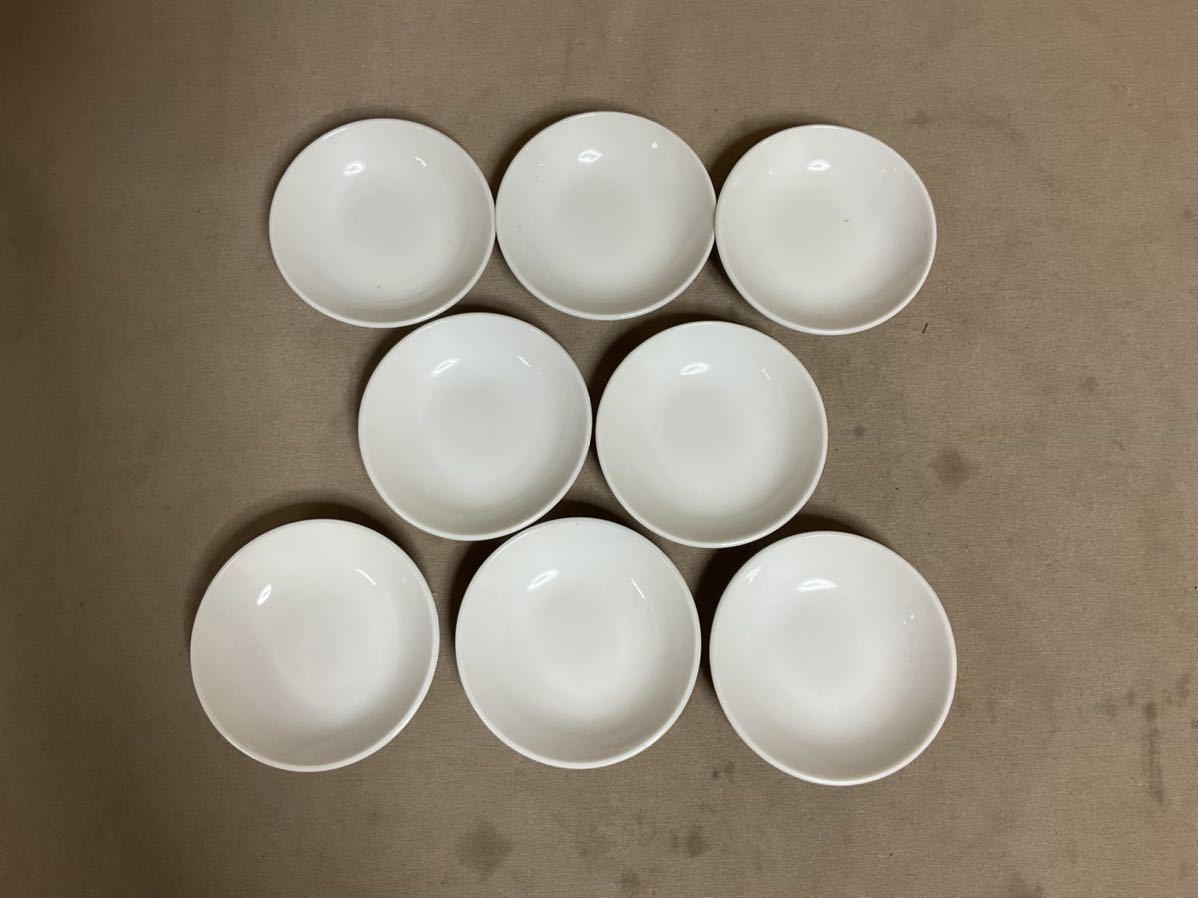 ZM74 神棚　神具　陶器　米　盛り塩　皿　(中)4枚　(小)8枚_9