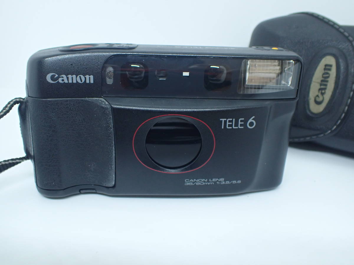 A027) Canon キャノン Autoboy TELE6 コンパクトフィルムカメラ 【動作