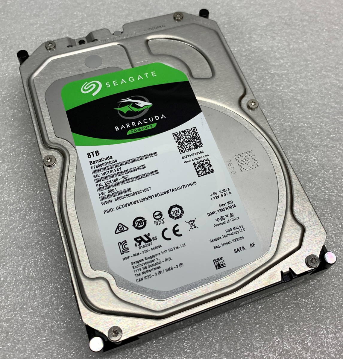 ◇ SEAGATE 3.5インチ 内蔵 HDD 8TB 【使用時間：30781時間/電源投入 