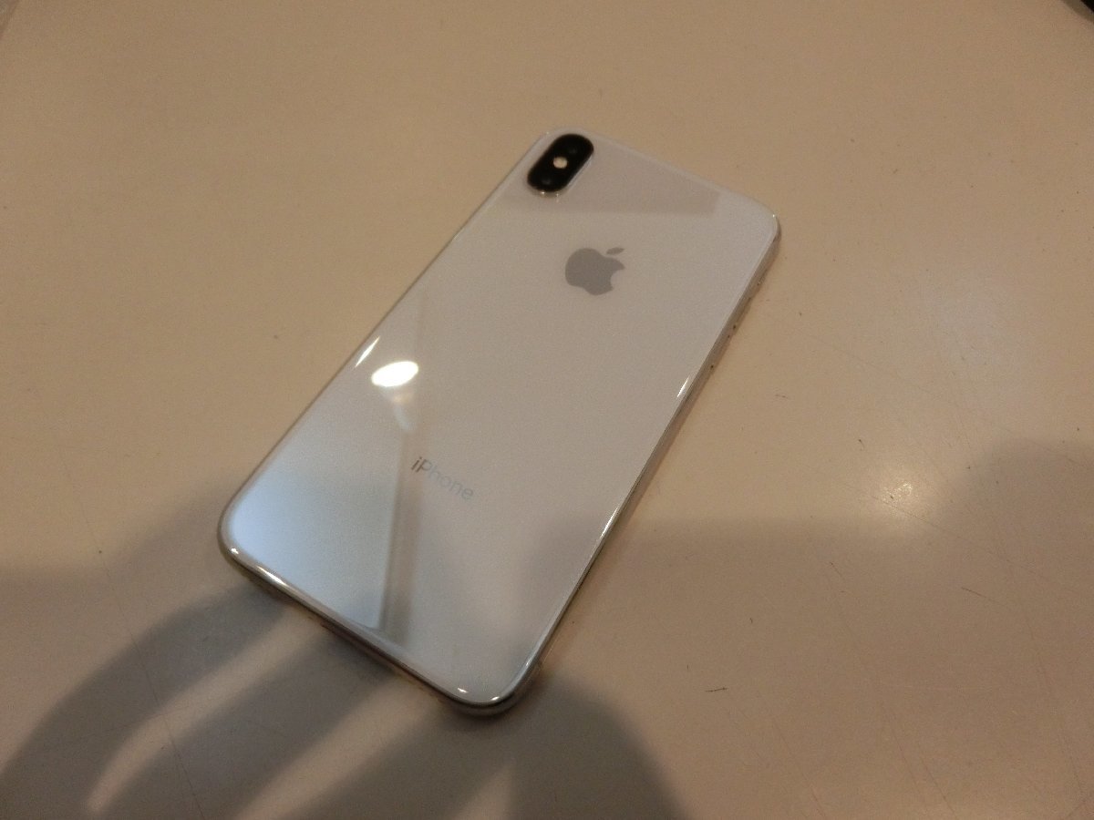 SIMフリー☆Apple iPhoneX 64GB シルバー 美品 本体のみ☆