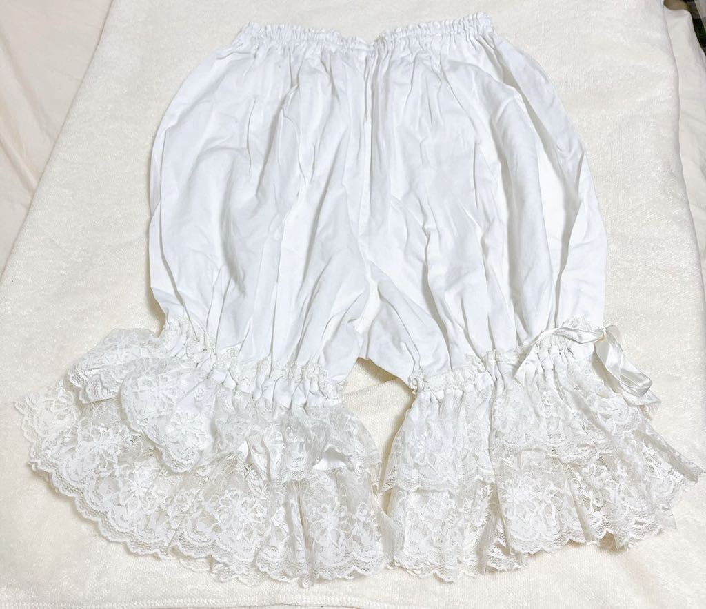☆メタモルフォーゼ ロングドロワーズ白☆Metamorphose ラッセルレース
