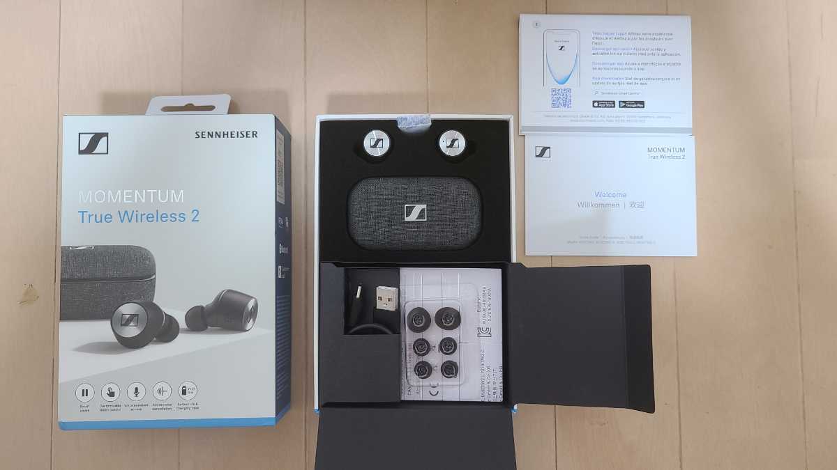 ゼンハイザー SENNHEISER Sennheiser MM-450X ノイキャン &frasl; Sennheiser ゼンハイザー Bluetooth 完全ワイヤレスイヤフォン MOMENTUM True Wireless 2ホワイト　黒