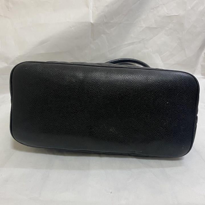 【1〜】CHANELシャネル 豪華　復刻トート　キャビアスキン　ショルダーバッグ　ハンドバッグ　レザー　ブラック　黒金具　マトラッセ　ココ CHANEL キャビアスキン シャネル 1円～ 中古品 A01804