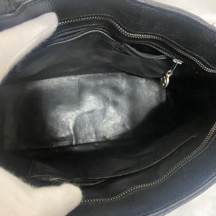 【1〜】CHANELシャネル 豪華　復刻トート　キャビアスキン　ショルダーバッグ　ハンドバッグ　レザー　ブラック　黒金具　マトラッセ　ココ CHANEL キャビアスキン シャネル 1円～ 中古品 A01804