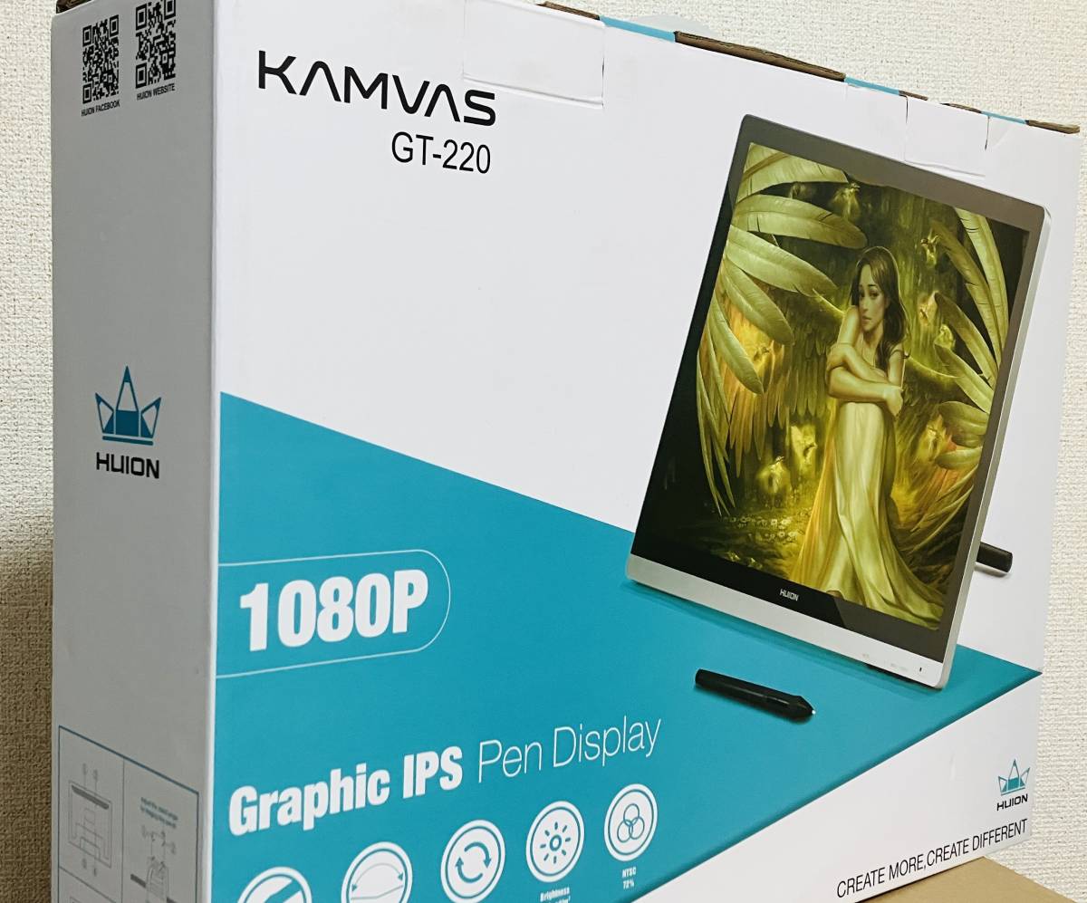 HUION☆21.5インチ液晶タブレット☆Kamvas GT-220V2☆漫画イラスト描画 