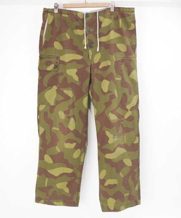 フィンランド軍　M-62 リバーシブル　カモフラージュ・スノーカモ　オーバーパンツ #5実寸W40L28 [9016558]