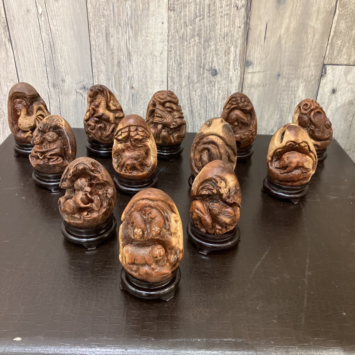 十種香札 竹製 香道具 竹箱 七事式 花月札 竹細工 茶道具 120枚揃 古