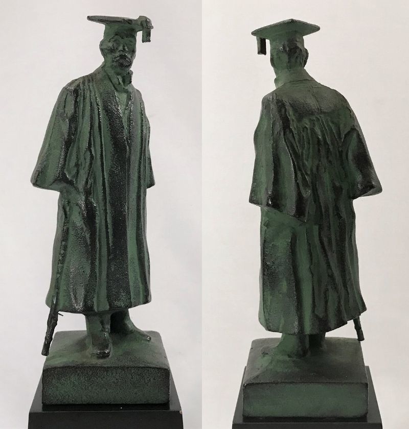 早稲田大学総長大隈重信侯像 彫刻 オブジェ 加藤博作 大隈重信 総長大隅老候像 オブジェ 人物像 置物 彫刻 金属工芸品 高さ
